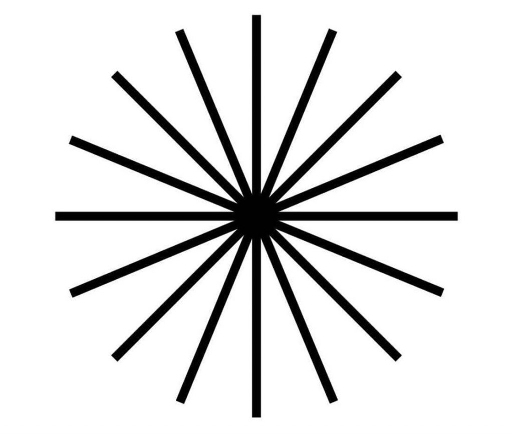 Тест на астигматизм онлайн зірка з променями